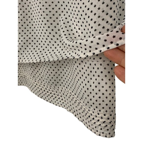 Converse Target S V-Neck Off-White Star Print Tiered Tunic Top RW10336 EUC - Picture 7 of 9